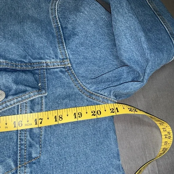 Hudson Los Angeles Denim Button Up Jean Trucker Jacket Women's Size  XL/1X NEW - Picture 7 of 11